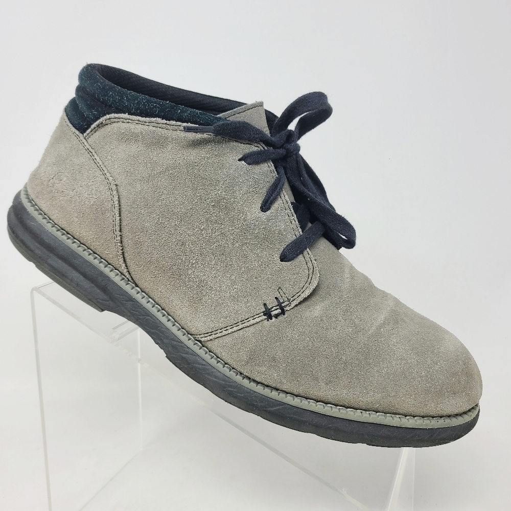 Skechers Men’s Lace Up Chukka Boots Gray Suede Lea